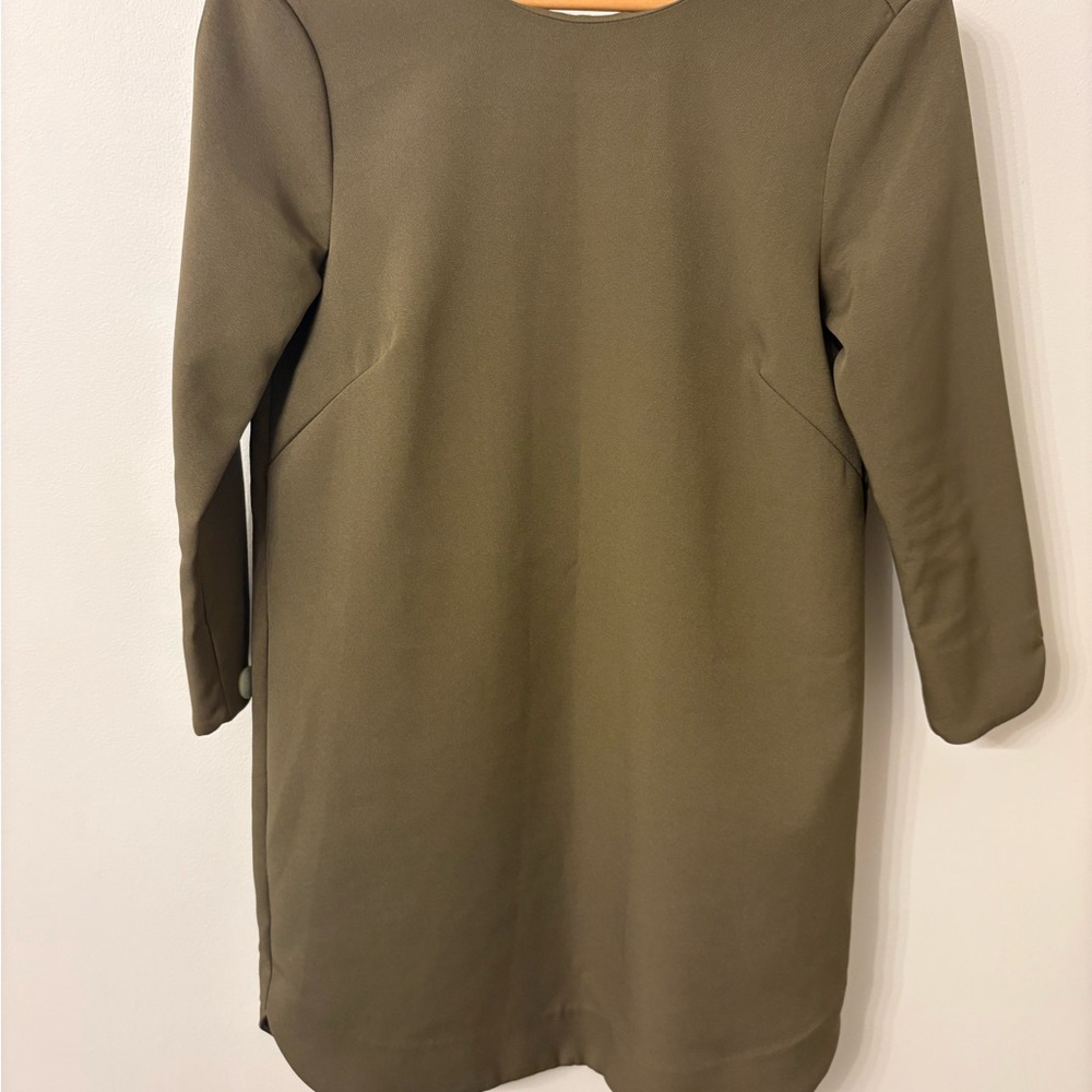 H&M Long Sleeve Olive Dress